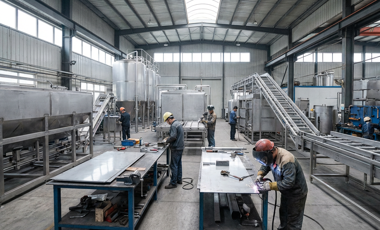 Carpenteria industria alimentare in acciaio inox con MOCA